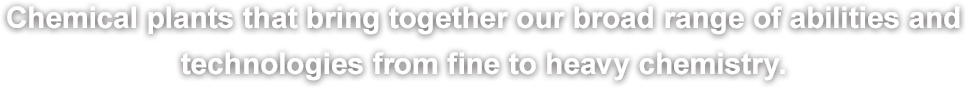 Chemical plants that bring together our broad range of abilities and technologies from fine to heavy chemistry.